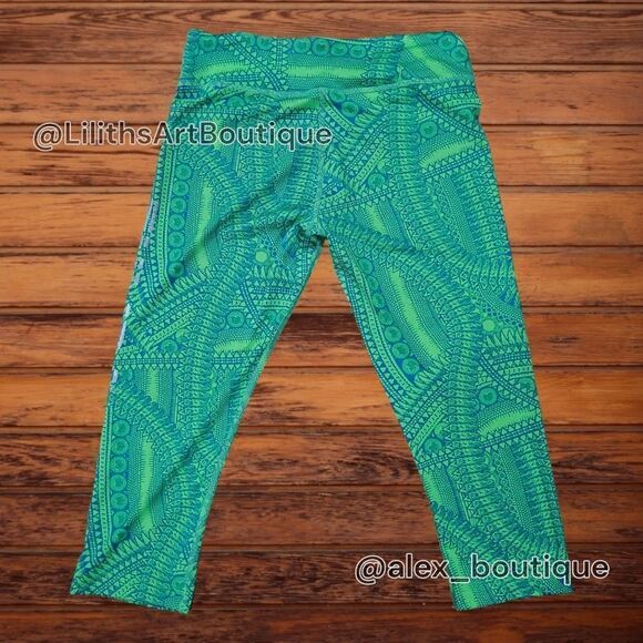 Zumba All Day Capri Leggings Get In Lime Size S (E032) - Picture 4 of 8